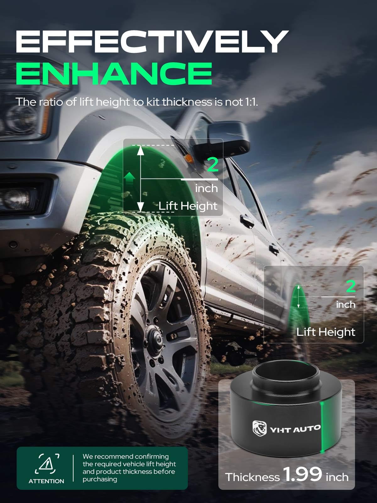 Amazon.com: YHTAUTO 2 Inch Front or Rear Leveling Lift Kit for Amazon.com: YHTAUTO 2 Inch Front or Rear Leveling Lift Kit for